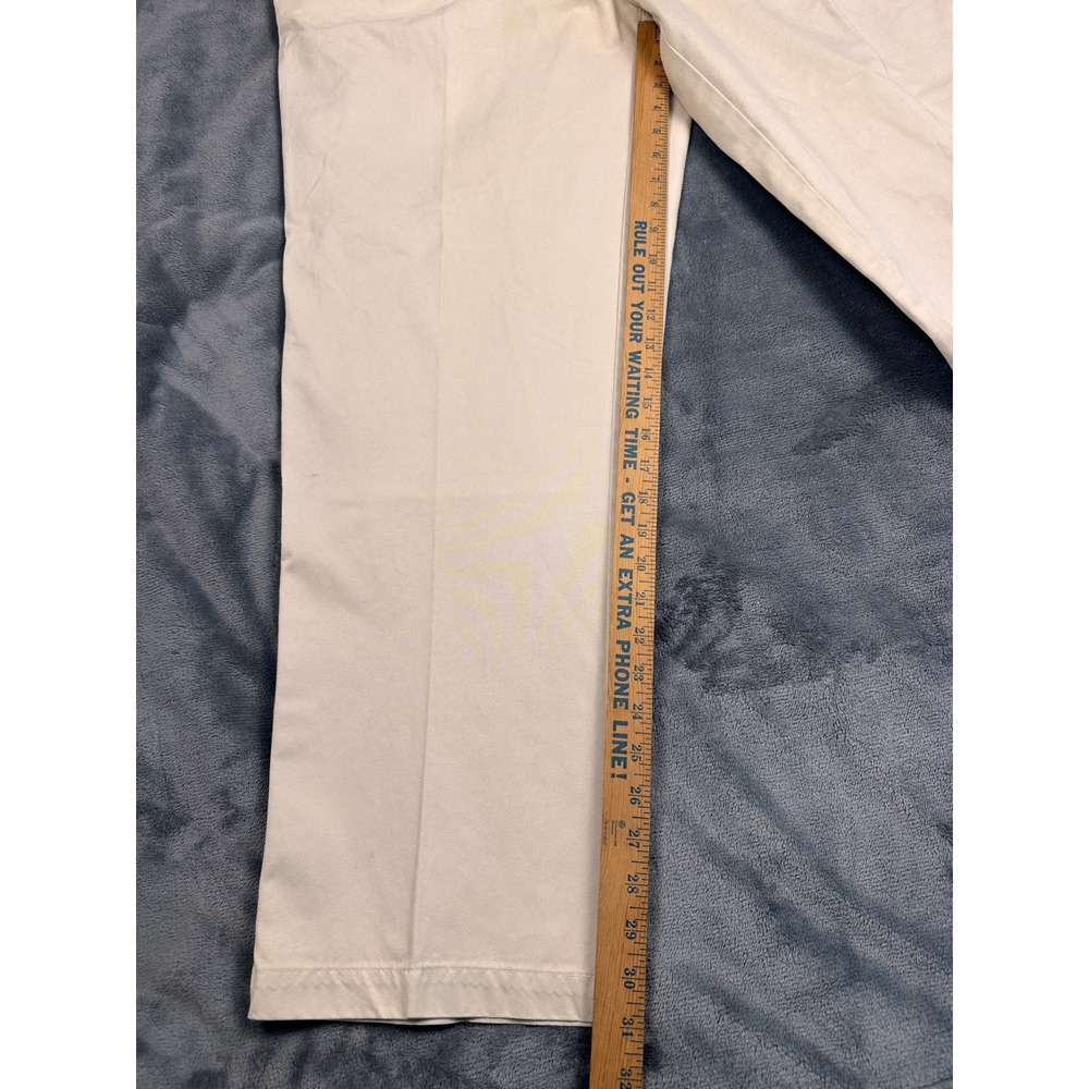 Orvis Mens Pleated Chino Pants Khaki Tan 100% Cotton Twill Size 42x29 - Picture 4 of 7